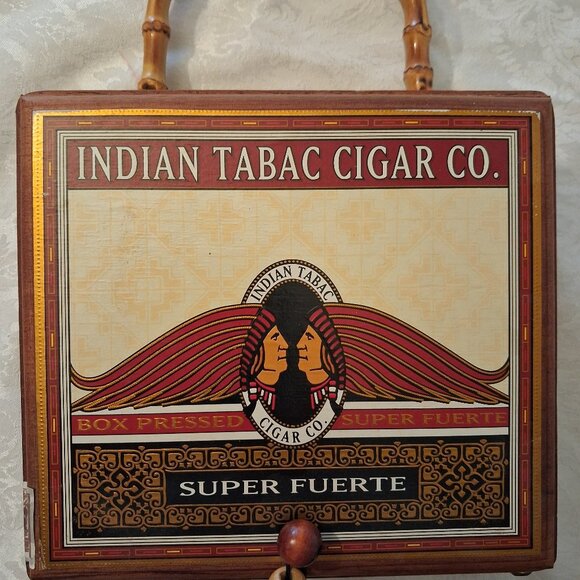 Vintage Genuine wood Cigar Box handbag - Picture 1 of 4